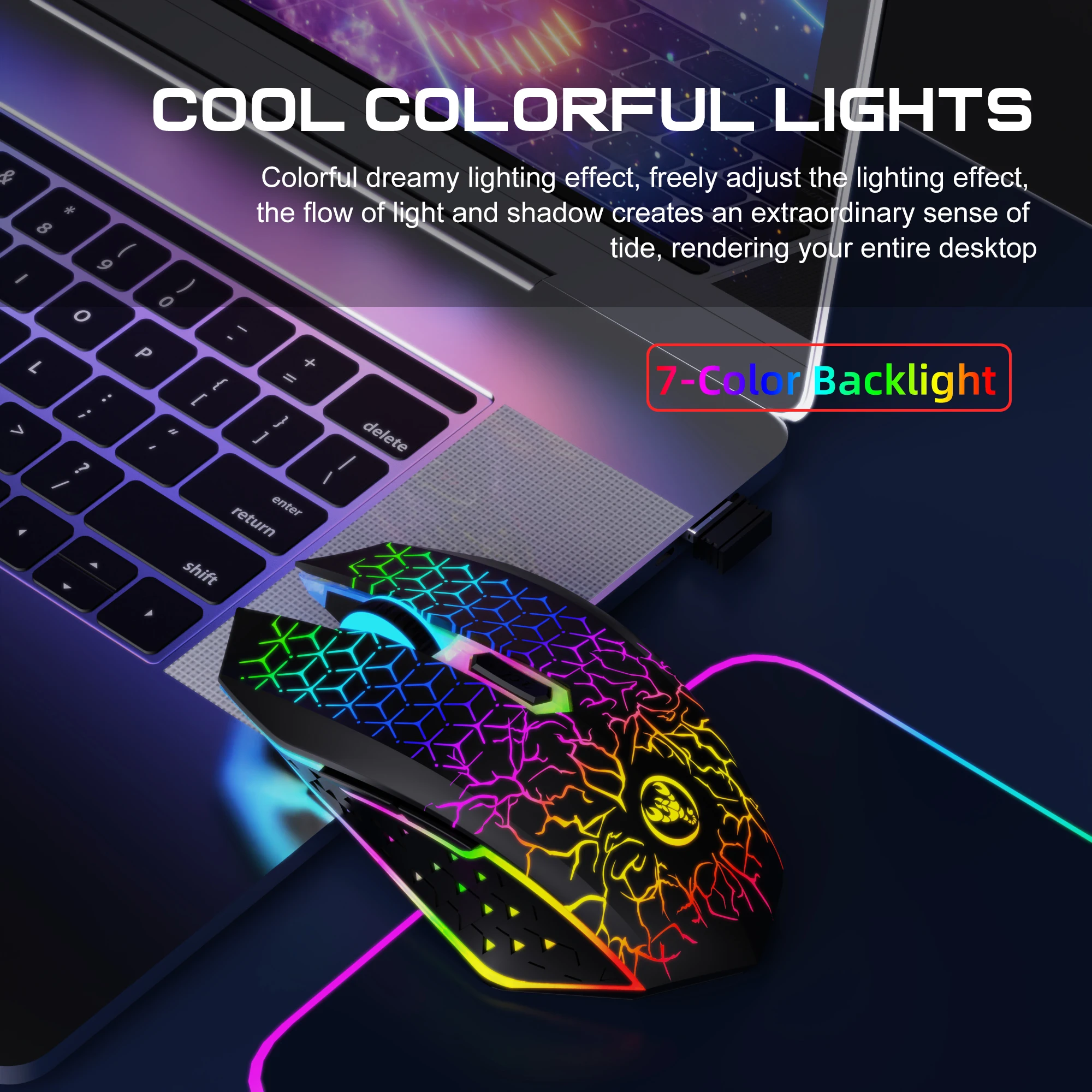 Ratón para juegos Bluetooth de modo Dual, recargable, 2,4G, USB, inalámbrico, retroiluminado RGB, para iPad, teléfono, tableta, ordenador portátil - imagen 4