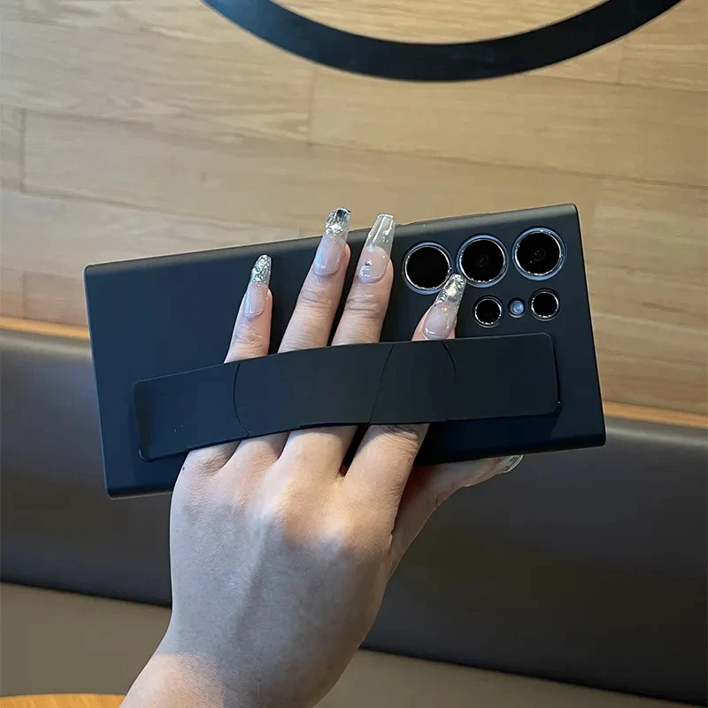 Para Samsung S24 S23 Ultra Plus funda de lujo de silicona mate pulsera protección a prueba de golpes funda trasera dura de PC para Galaxy S24Ultra - imagen 3