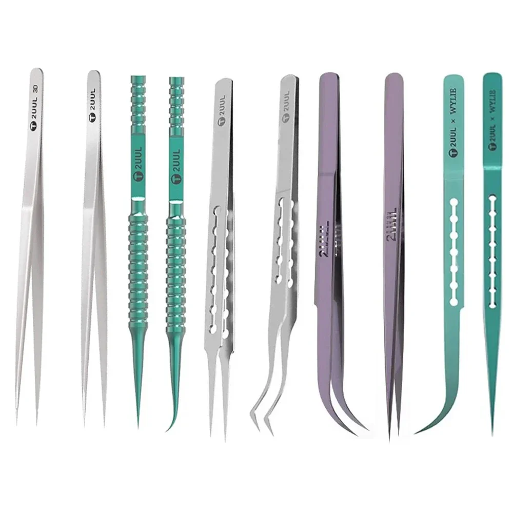 Pinzas de precisión de aleación de titanio 2UUL para reparación de placa base de teléfonos móviles TW01 TW11 TW21 TW22 Ti01 Ti02 Ti11 Ti12 Ti21 Ti22 - imagen 2