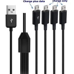 Huawei Samsung Xiaomi Cable A para Micro USB divisor Y carga 150 cm