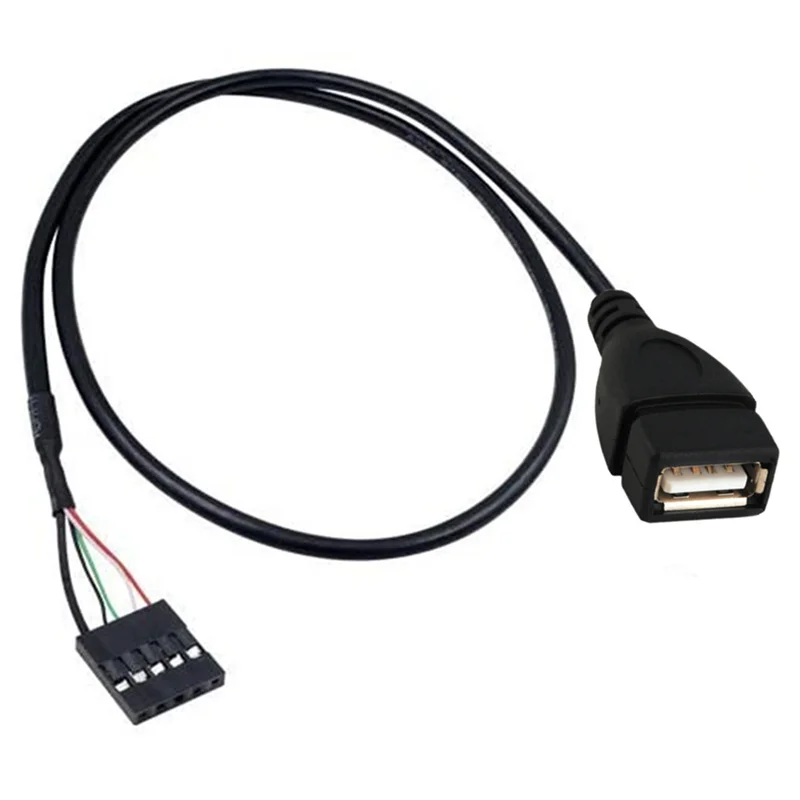 USB2.0 A hembra a 1x 5 pines hembra 2,54 USB Header PCB Cable de placa base 15CM 50CM - imagen 4