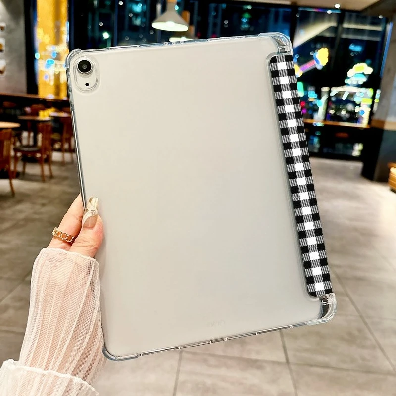 Funda a cuadros en blanco y negro ins para iPad pro 10/11 pulgadas 2020/6a/7a /8a /Air 3a/Air 4a/9a generación/Air 5a generación 2022/Air 11 - imagen 3