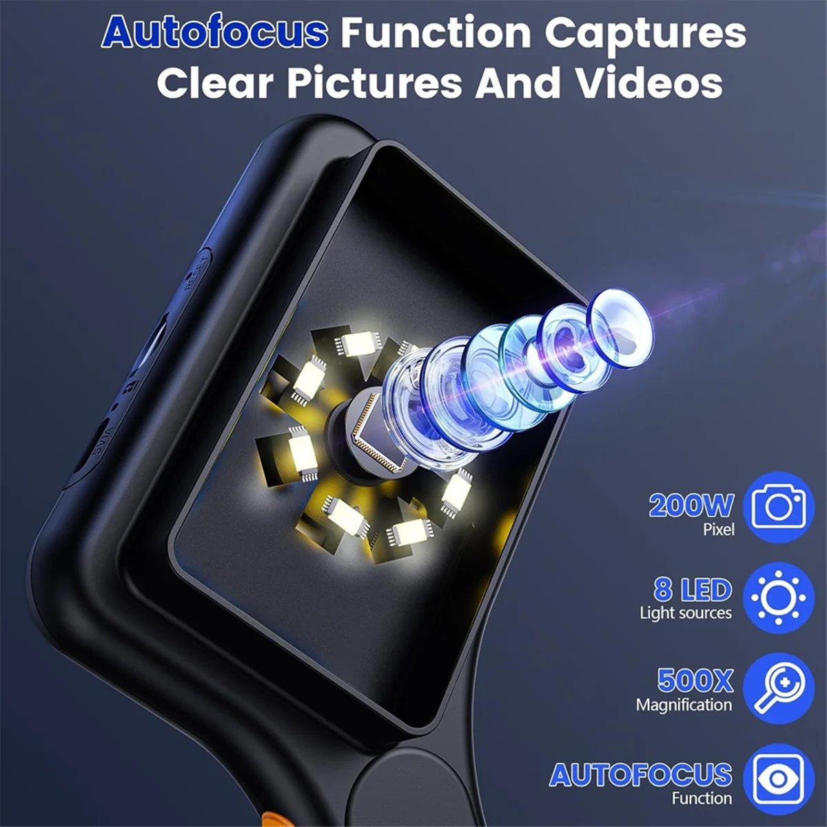 Microscopio SUPER HOT para niños y adultos - Pantalla IPS de 3 pulgadas, 500X