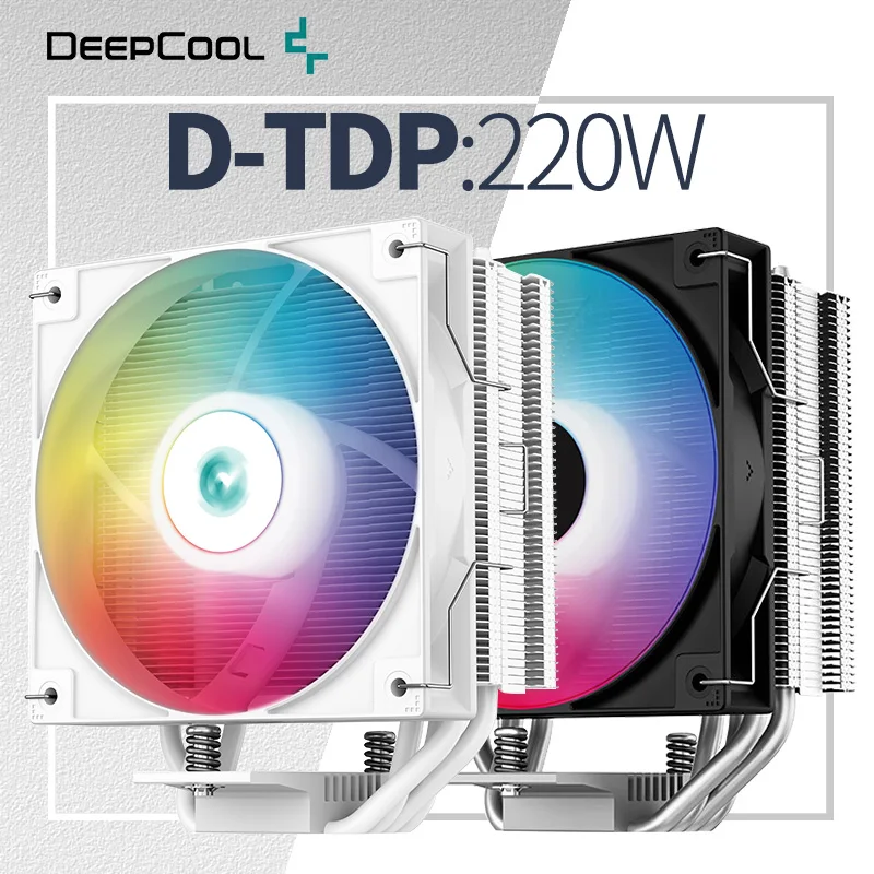 Deepcool-enfriador de aire de CPU AG400, 4 tubos de calor ARGB, 12cm, ventilador PWM, D-TDP, 220W, radiador para LGA1700, 1200, 115X, 1151, AMD AM4, AM5 - imagen 2