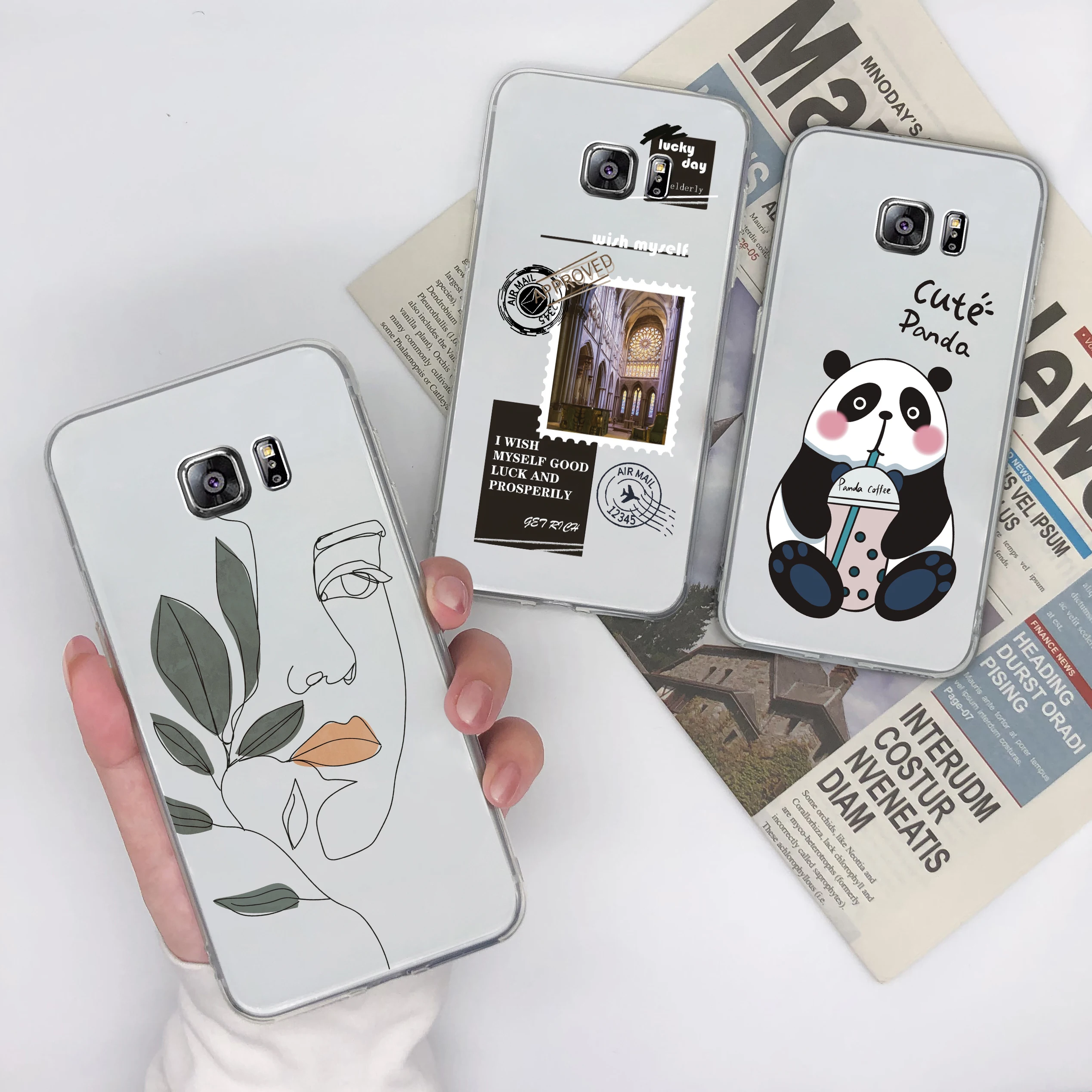 Para Samsung Galaxy Note 5 funda de teléfono gradiente flor contraportada para Samsung Note5 suave transparente silicona anticaída contraportada - imagen 5