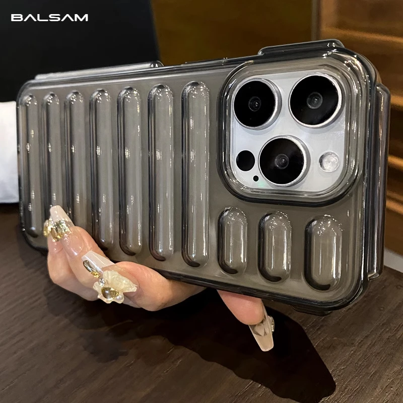 Funda de teléfono con armadura de cápsula de cojín de aire para iPhone 16E 16 15 14 Plus 11 12 13 Pro Max X XS XR, funda suave de TPU de Color sólido a prueba de golpes - imagen 2