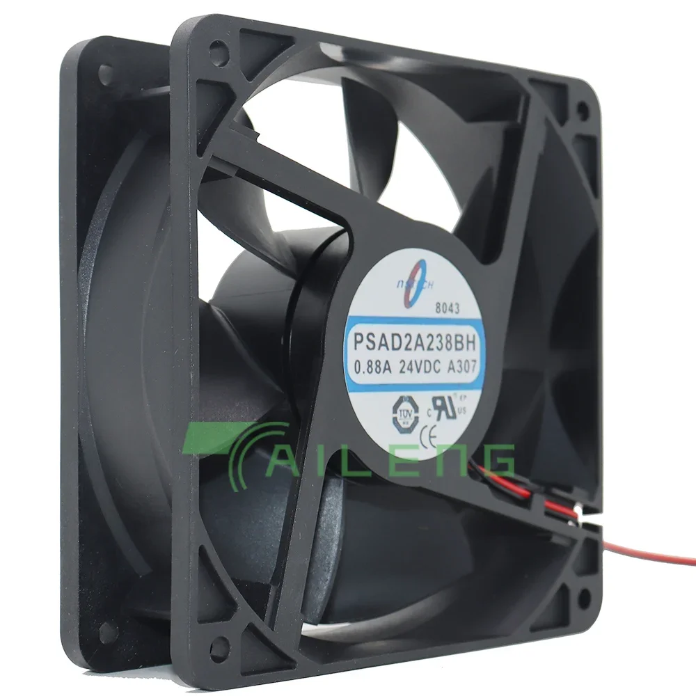 Nuevo para PSAD2A238BH DC24V 0.88A dos cables 12cm ventilador 120mm 120*120*38mm ventilador de refrigeración - imagen 2