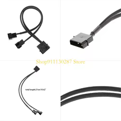 Ventilador PWM 4 pines 4 pines J1HC a 3 pines/4 pines, convertidor cable extensión alimentación PC PC