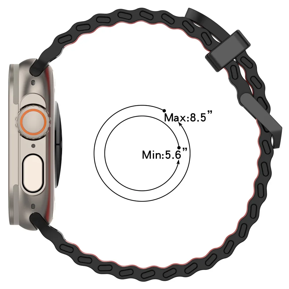 Sports Silicone Watch Strap For Apple Watch Ultra 2 49mm 46mm 45mm 44mm Watchband For iWatch Series 10 9 8 7 se Band Bracelet - imagen 3