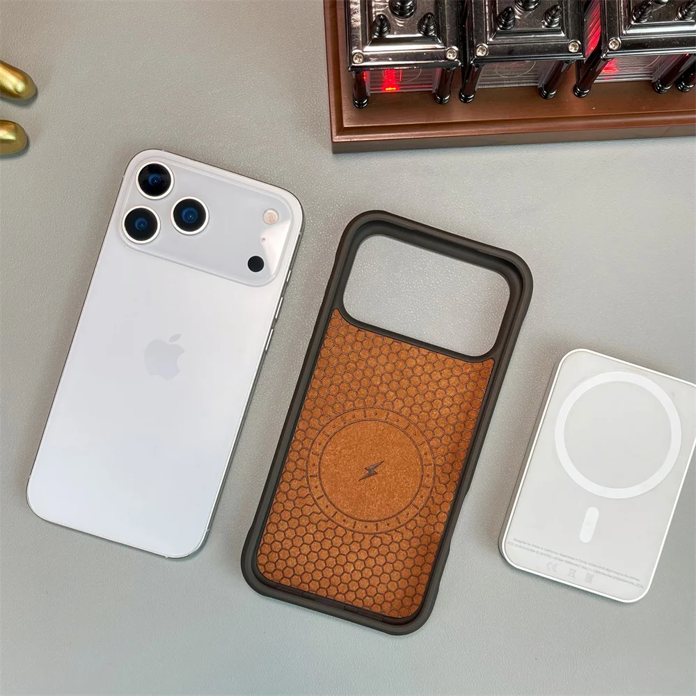 Funda de teléfono magnética Kevlar colorida degradado de lujo para iPhone 15 16 17 Pro Max, funda protectora trasera con armadura de parachoques a prueba de golpes - imagen 4