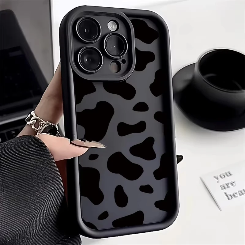 Funda de teléfono con estampado de leopardo para iPhone, carcasa suave de silicona mate para iPhone 14 Pro, 11, 13, 12, 16, 15 Pro Max, XR, XS, X, 7, 8 Plus, SE - imagen 4