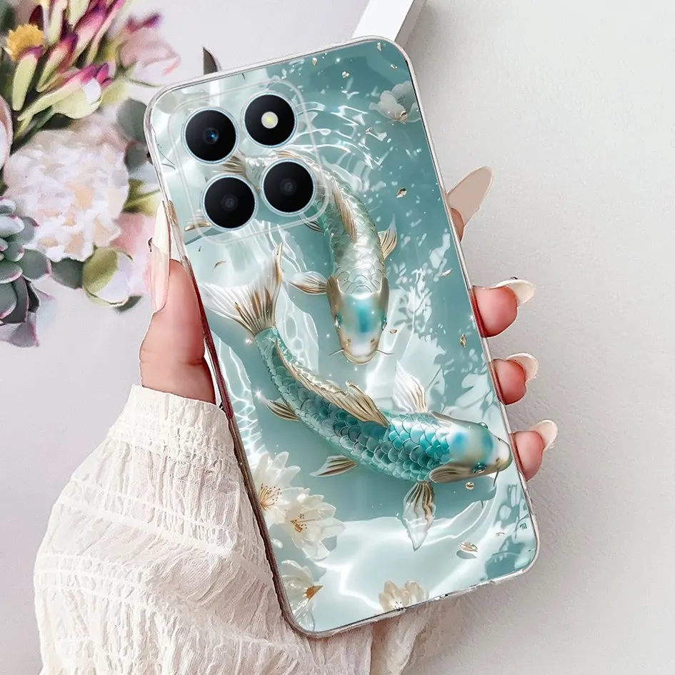 Para Honor X6a funda WDY-LX1 WDY-LX2 funda bonita dragón amor corazón funda trasera de silicona suave para Honor X6b JDY-LX1 JDY-LX2 Protector - imagen 2