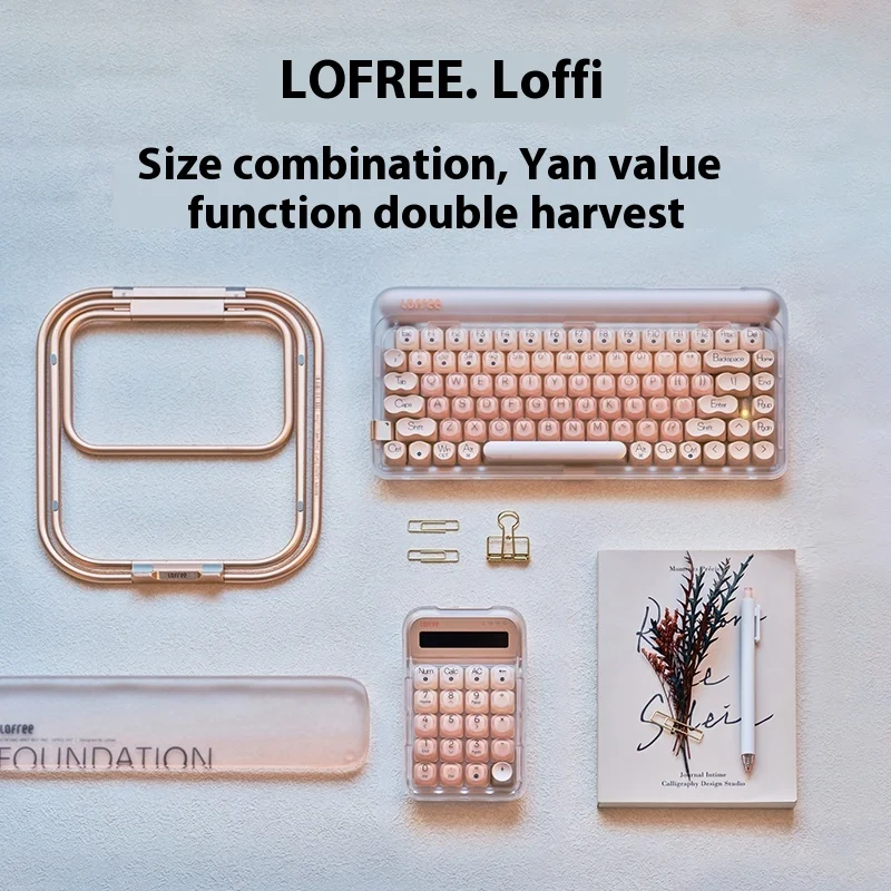 Lofree DOT Foundation Teclado numérico mecánico inalámbrico Bluetooth elegante para niñas calculadora externa de ordenador de alta apariencia - imagen 4