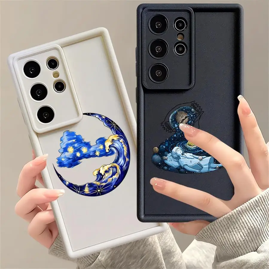 Funda suave de TPU para Samsung Galaxy S25 Note 20 Ultra S21 S20 S22 S24 FE S23 Plus S25 Ultra S23 S24 Van Gogh Creatividad Cool