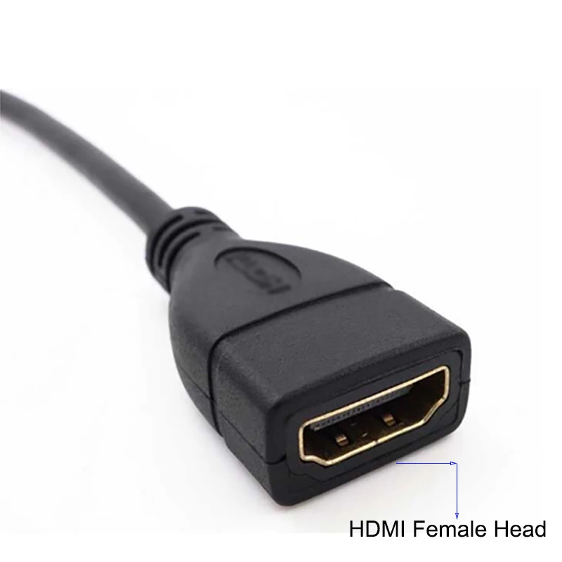 Cable de extensión HDMI macho y hembra, adaptador de vídeo de alta definición, Conector de puerta larga, versión 1,4, 0,5 m/1m/2m/3m, 1 piezas - imagen 4