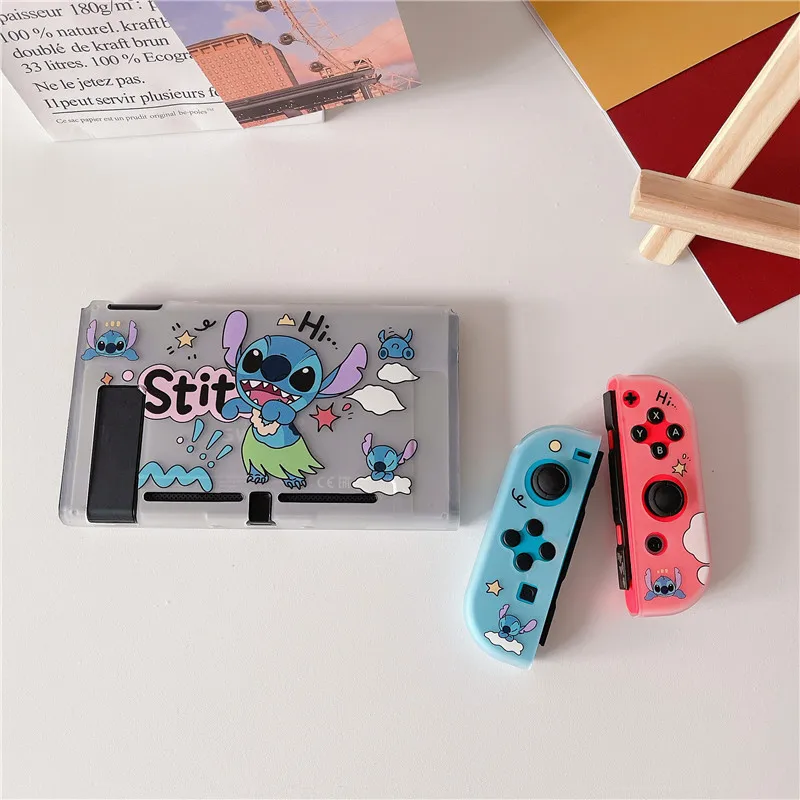Falda de hierba Stitch para Nintendo OLED, funda suave de silicona desmontable para consola de juegos portátil NS, funda protectora, accesorios para juegos - imagen 2