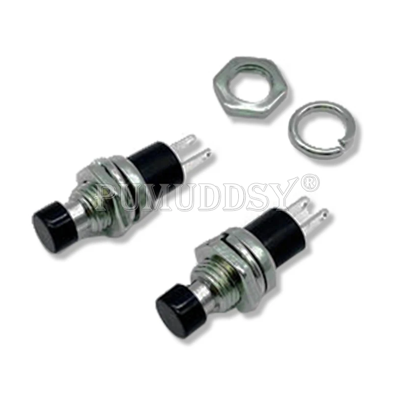 10 Uds interruptor de botón momentáneo PBS-110 7MM rojo negro blanco azul amarillo verde normalmente abierto sin bloqueo pequeño interruptor de botón - imagen 3