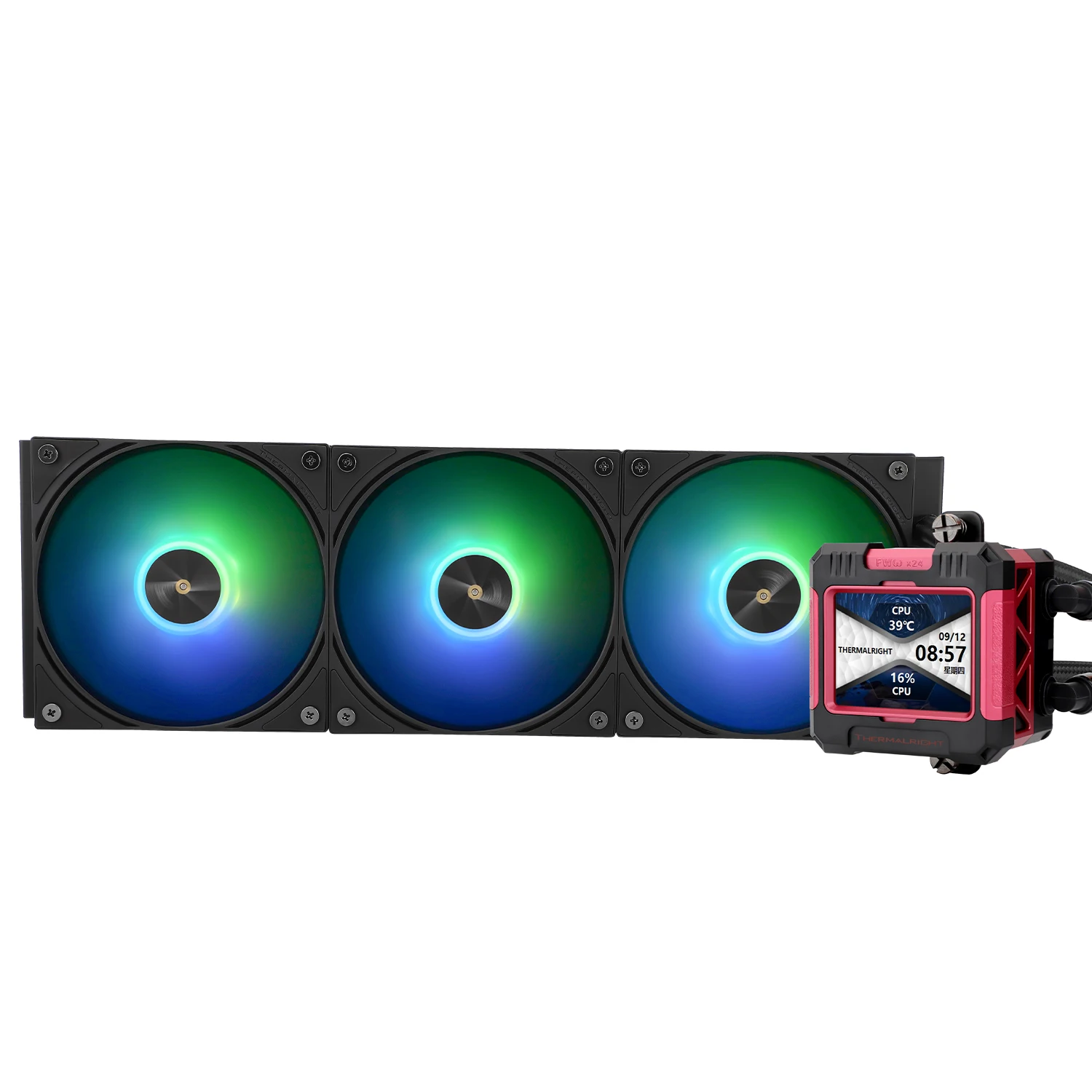 Thermalright FW 360 RB ARGB Radiador de refrigeración por agua todo en uno Soporte LGA1851/1700 AMD AM5 2,4 ''IPS LCD Enfriador de líquidos digital - imagen 2