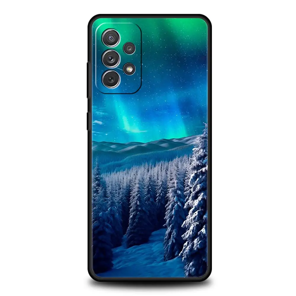 Hermosa funda de luces del norte para Samsung A51, A71, A21S, A12, A11, A15, A25, A31, A41, A52, A32, A23, A33, A53, A73, A03S, A05S, A13, 5G - imagen 2