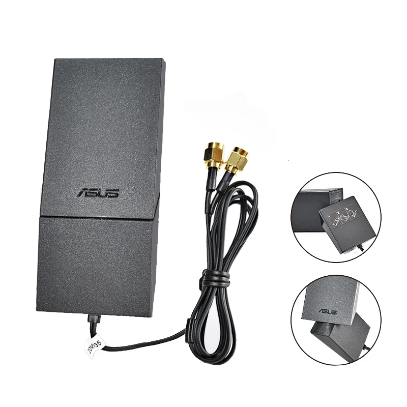 ASUS-antena WIFI Original, enrutador de doble banda, amplificador de señal giratorio magnético plegable, módem de tarjeta de red inalámbrica, 2,4G, 5,8G, nuevo - imagen 4