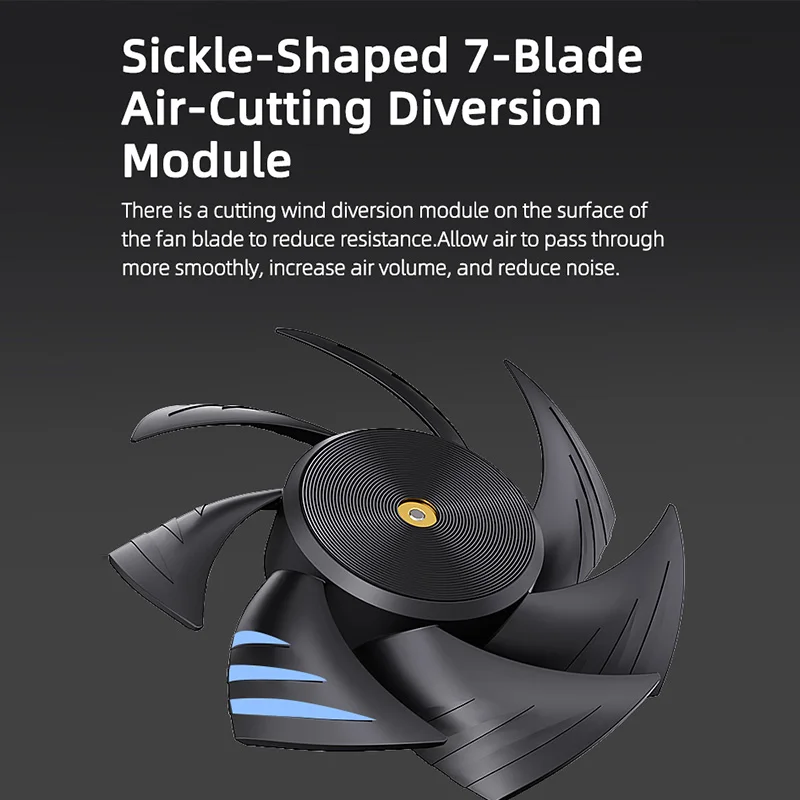 TEUCER T20 ventilador de refrigeración de PC 120mm 4PIN velocidad de rodamiento silencioso 2500RPM 7 piezas aspas de ventilador ventilador de refrigeración de CPU de ordenador alto volumen de aire - imagen 3