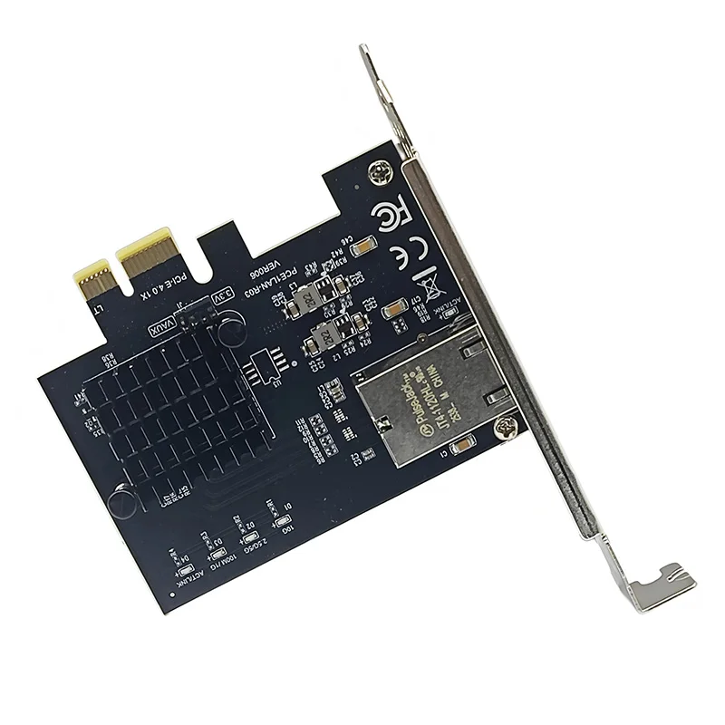Tarjeta de red PCIe4.0 X1 a RJ45, 10Gb, puerto único, 1G/2,5G/5G/10Gbps, compatible con NIC LAN con cable PXE para Win10/11 para servidor, PC de escritorio - imagen 5