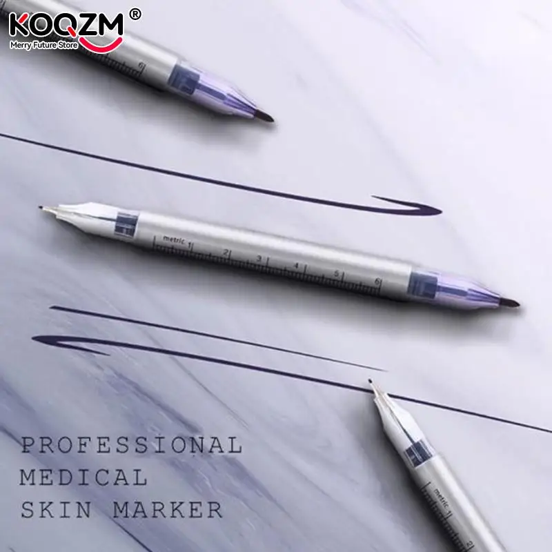 Rotulador quirúrgico blanco para tatuaje de cejas, accesorios para herramientas, marcador de tatuaje con Regla de medición, posicionamiento de Microblading - imagen 2