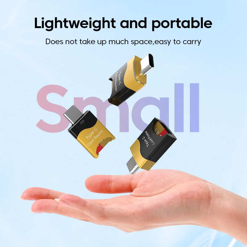 Lector de tarjetas OTG tipo C a TF, adaptador de lectura de tarjetas de memoria TF de 2TB, lector de tarjetas mínimo de aleación de aluminio tipo C Plug Play para iPad Macbook - imagen 4