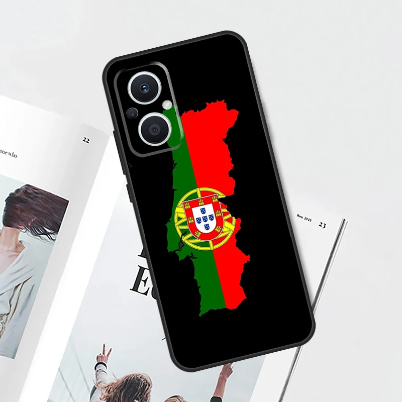 Funda con bandera de Portugal para OPPO Find X9 X8 X6 Pro OPPO Reno 7 8 Lite 10 11 12 13 14 Pro 11F 12F 13F 14F - imagen 3