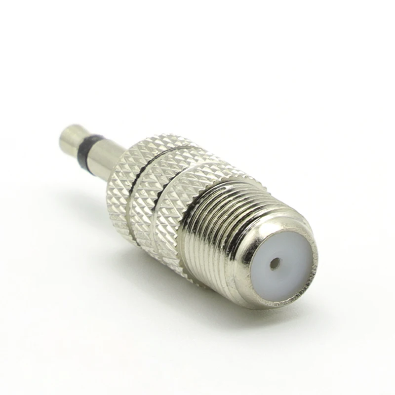 1/2 Uds F conector hembra a 3,5mm Mono 1/8 "enchufe macho adaptador Coaxial RF conectores RF conector de antena FM - imagen 5