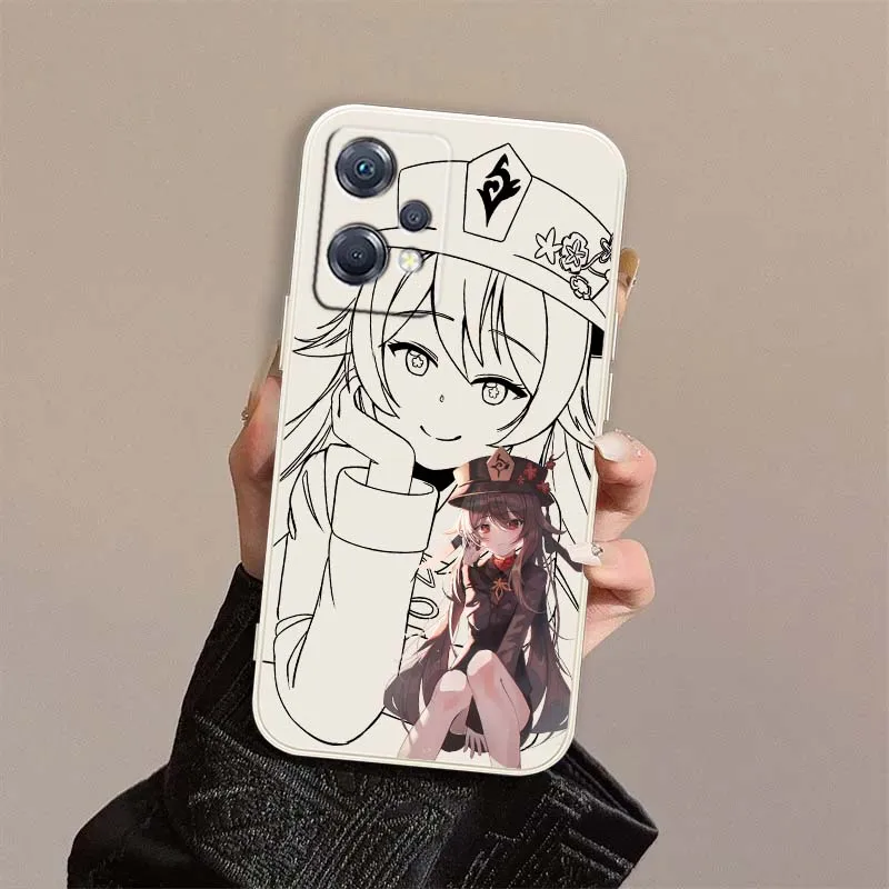 Hu Tao Chica de anime para OPPO Find K9X K9S K5 K13X K12X K12 K10 F31 F29 X6 X5 X3 X2 Pro Lite Neo Plus funda de teléfono - imagen 3