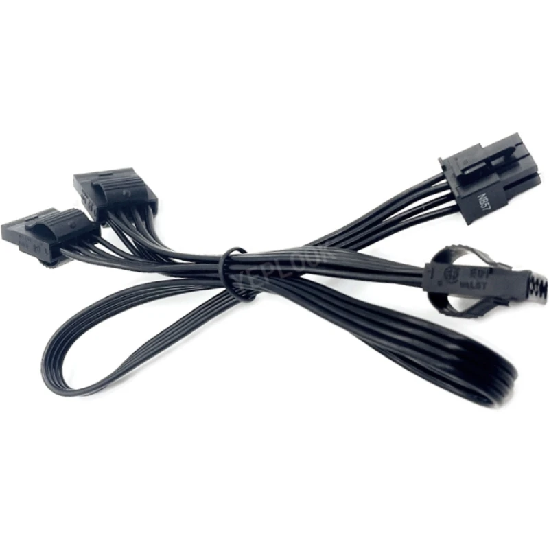 Cable de alimentación Modular periférico Molex IDE de 6 pines a 3x, 4 pines, para fuente de alimentación Seasonic PRIME Platinum 1600W 1300W 1200W 1000W 850W - imagen 2