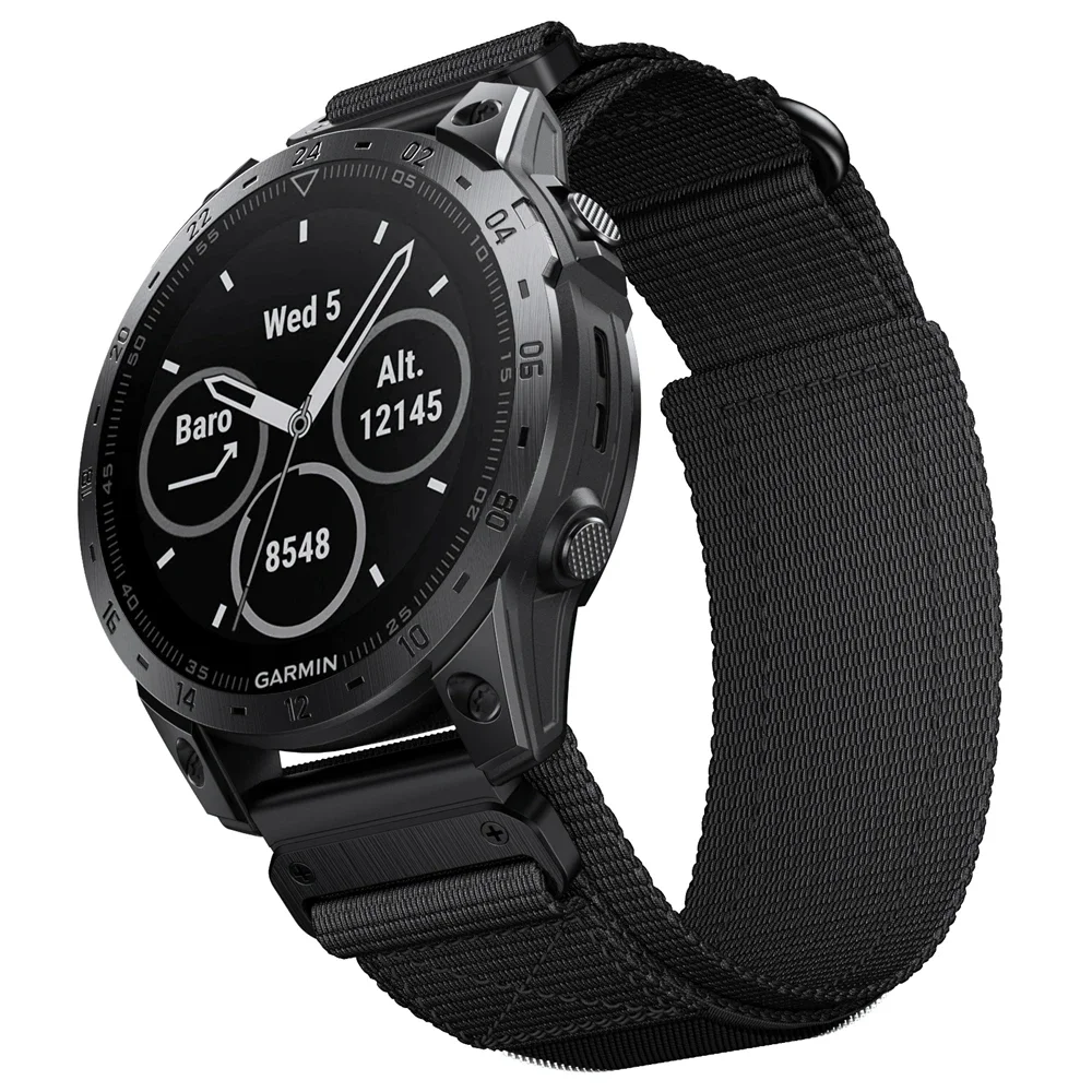 Correa táctica de nailon QuickFit para exteriores, 22mm, 26mm, para Garmin Fenix 7X 6X Pro 5X Plus/Quatix/Mk2/Enduro 2/Instinct 2X - imagen 3