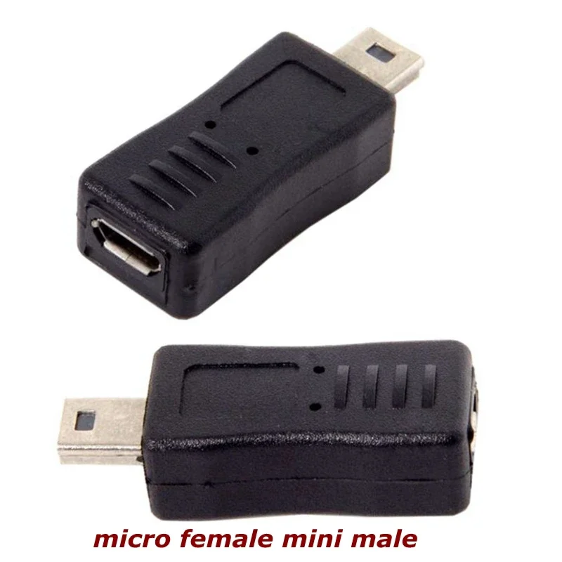 MP3 MP4 teléfono móvil Micro USB macho a hembra Mini 5 pines hembra macho adaptador de 90 grados conector de cargador adaptador convertidor - imagen 2