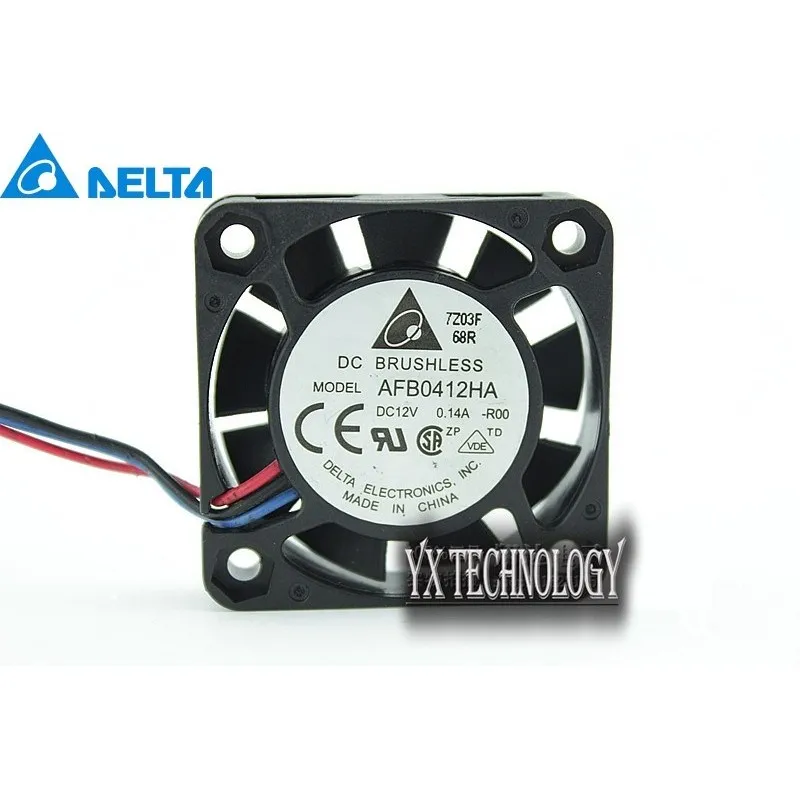 12V 0,14a 4010 AFB0412HA 4CM 40mm doble Cojinete de bolas ventilador de refrigeración para Delta