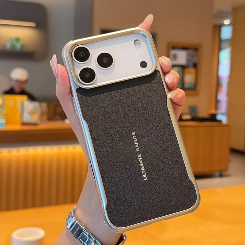 Para Apple iphone 17 Pro Max funda de cuero PU magnética de carga inalámbrica funda protectora trasera para iphone 17 Air Phone Shell