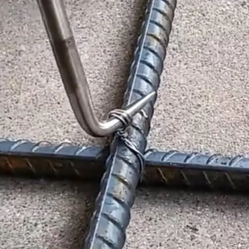 Gancho de construcción, hilo de barras de refuerzo, tornado de alambre con gancho de acero inoxidable, rotación Flexible, encuadernación manual, barras de acero, herramienta manual - imagen 3