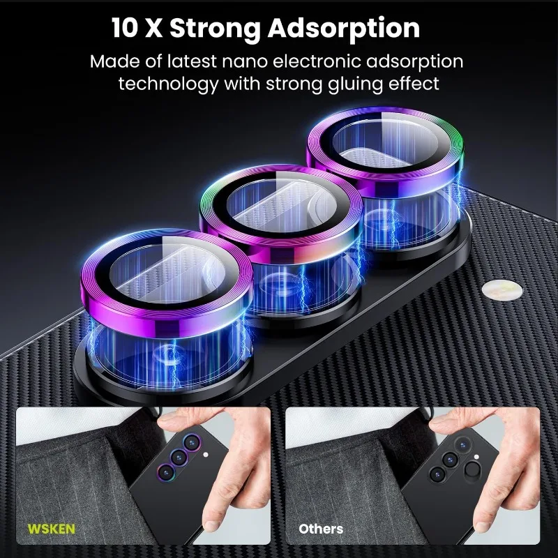 Protector de lente de cámara para Samsung Galaxy Z Fold 6 5 4 Z Flip 6, Protector de pantalla de vidrio templado, tapa de caja de Metal, 2 piezas - imagen 5