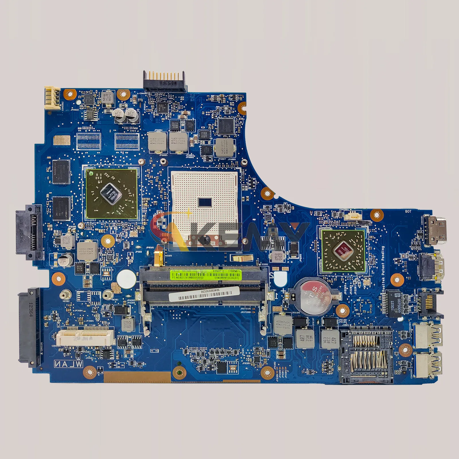 Placa base para ordenador portátil K55DR para ASUS K55DR K55DE K55D A55D, placa base para portátil, este artículo está en stock, 100%, pruebas, OK, envío rápido - imagen 3