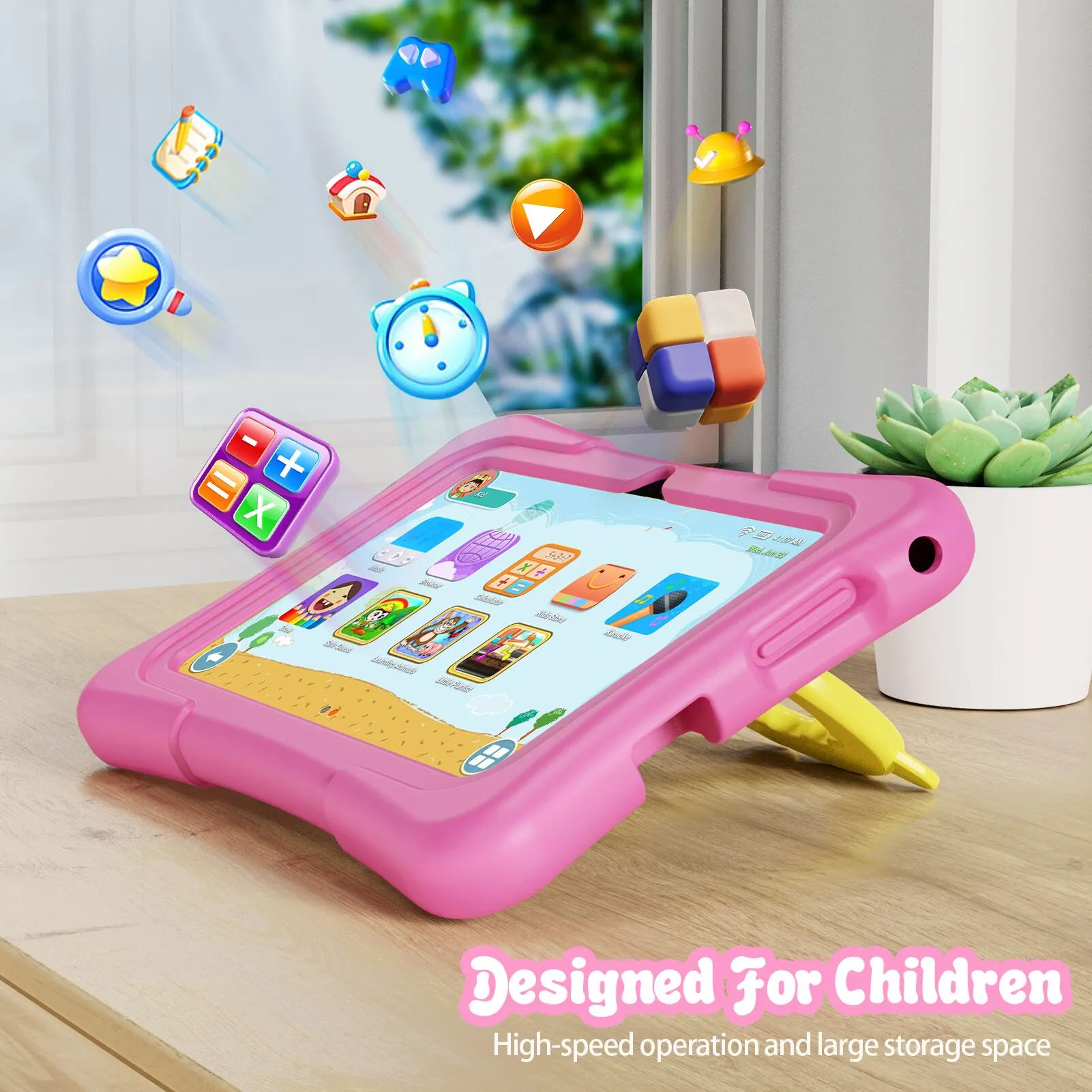 PRITOM Tablet infantil Android WiFi Bluetooth cámara funda resistente - imagen 3