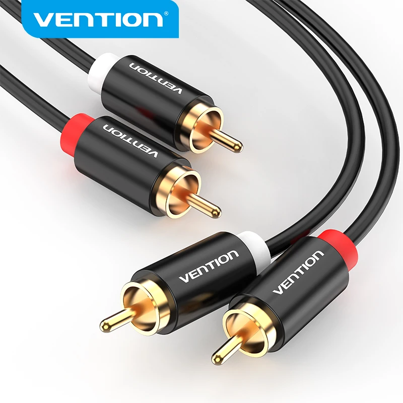 Vention Cable RCA Macho a Macho – Chapado Oro Audio Estéreo 2m
