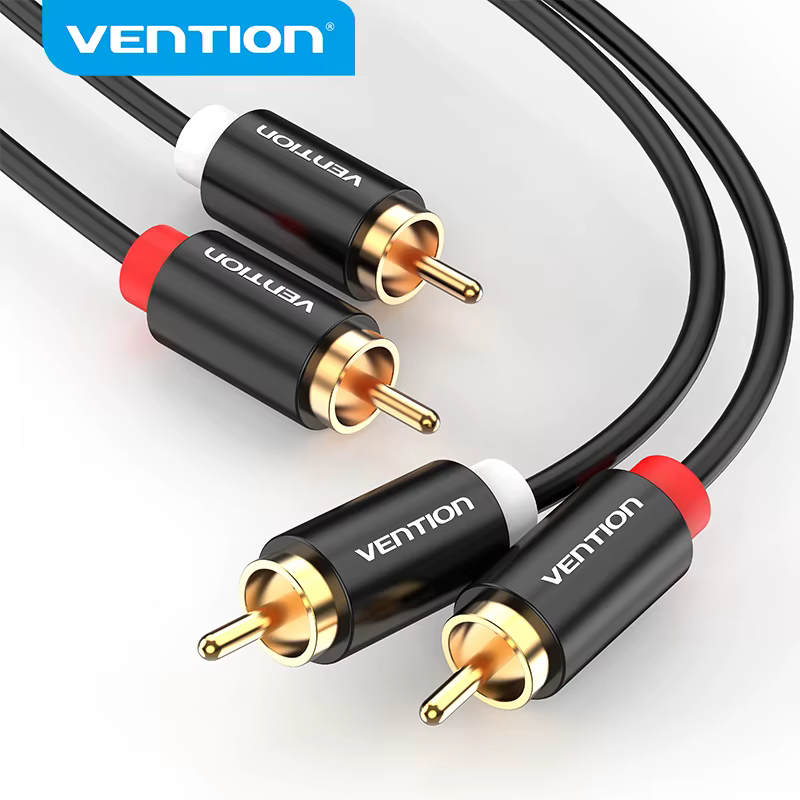 Vention Cable RCA Macho a Macho – Chapado Oro Audio Estéreo 2m
