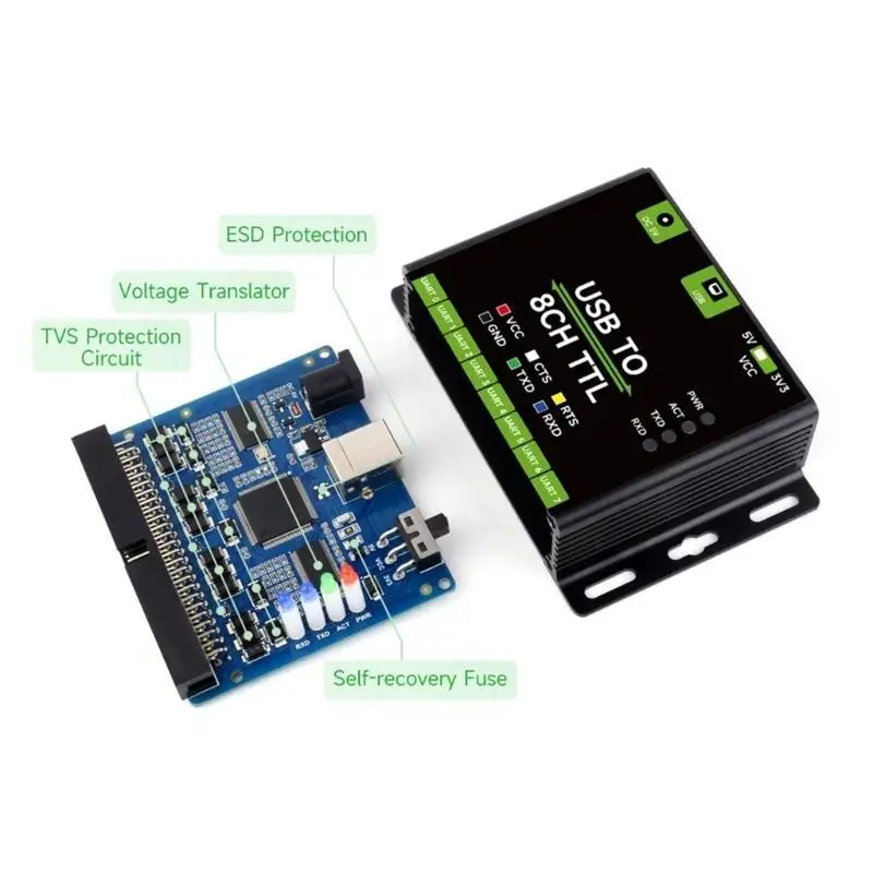 Y1UB Módulo USB a UART 8 canales fácil usar para aplicaciones industriales - imagen 3
