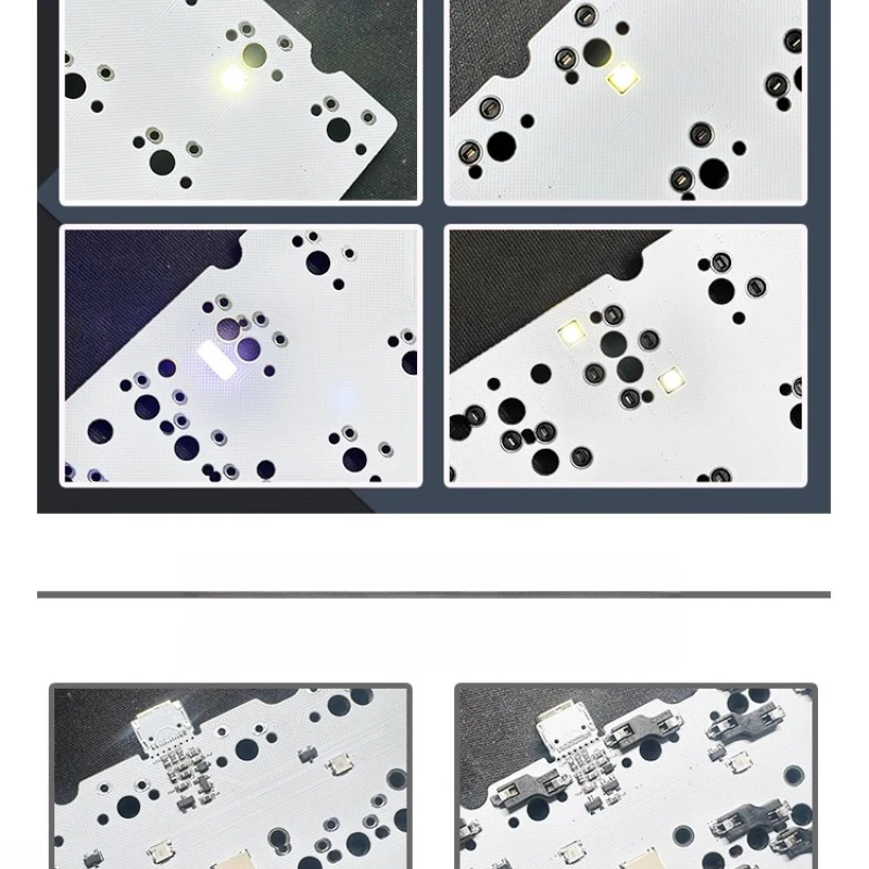 Hiney H80 PCB de intercambio en caliente personalizado F1-8X soldadura sin ranura RGB luz inferior a través de cambio de llave accesorios de teclado de oficina para juegos - imagen 4