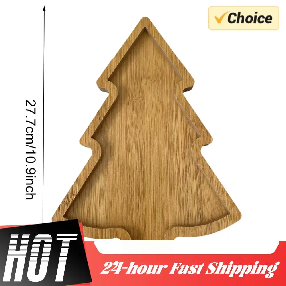 Bandeja de madera para árbol de Navidad, tableros de postre para restaurante, aperitivos, postres, aperitivos, decoración navideña de Sushi, 1-10 Uds. ﻿ - imagen 5