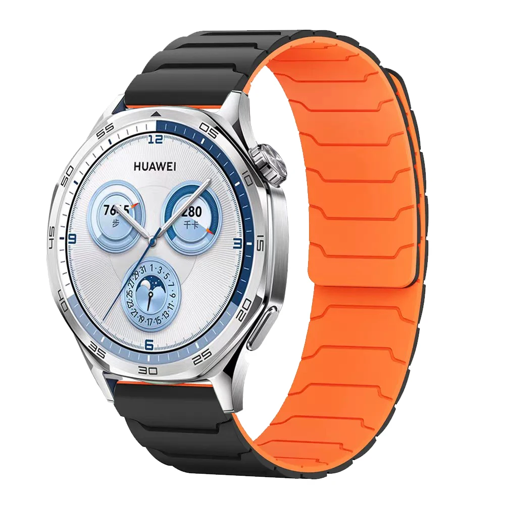 Pulsera magnética de silicona para Huawei WATCH Ultimate, correa de reloj de 20mm y 22mm para Huawei GT5/5 Pro GT 4 3 2 46mm, correa de repuesto - imagen 2