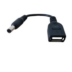 Adaptador DC 5,5x2,1 mm Macho a USB-A Hembra - Extensor 12 cm