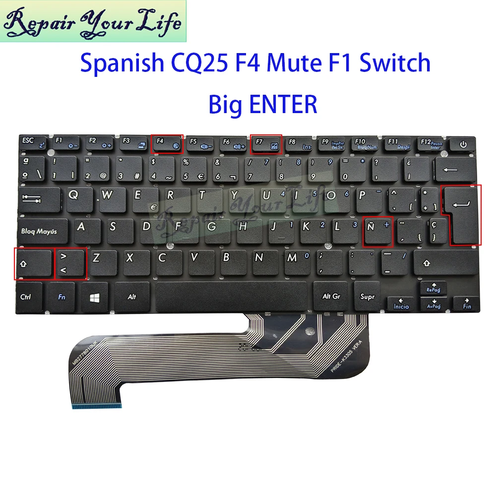 Teclado español para Compaq Presario 420 CQ25 CQ-25 PRIDE-K3305 MB27716023 YMS-0186-A XK-HS002 SP ES España Notebook Teclado nuevo - imagen 3