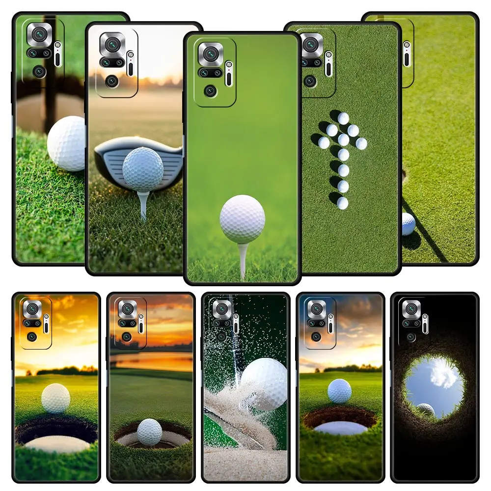 Funda de teléfono deportiva de Golf para Xiaomi Redmi Note 14 13 12 5G 11 10 Pro Plus 4G 9S 9 14C 13C 12C 10C 9C 9A funda suave de TPU