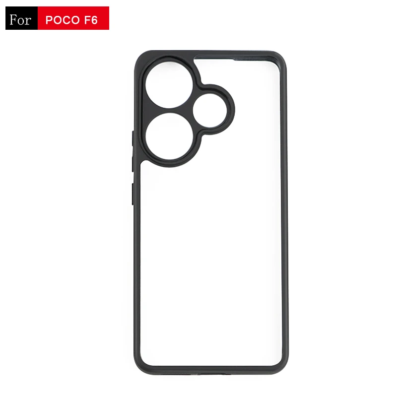 Para Xiaomi Poco F6 funda de lujo de silicona Tranperant TPU funda Xiaomi Poco F6 Pro funda protectora de teléfono a prueba de golpes funda Poco F6 - imagen 2